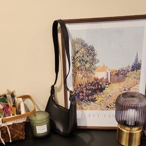 Black Leather Shoulder Bag